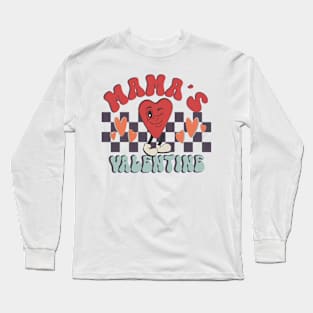 Mama's Valentine T Shirt Valentine T shirt For Women Long Sleeve T-Shirt